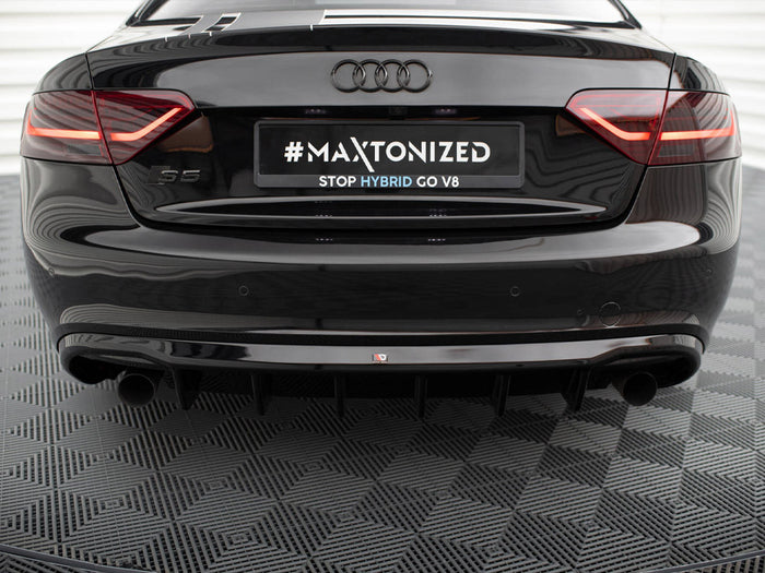 Audi S5 / A5 S-Line Coupe / Cabrio 8T (Version with single exhausts on both sides) Rear Valance - Maxton Design