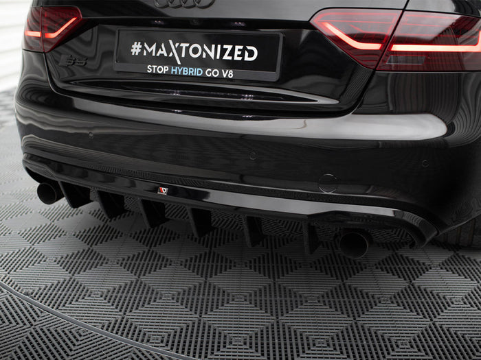 Audi S5 / A5 S-Line Coupe / Cabrio 8T (Version with single exhausts on both sides) Rear Valance - Maxton Design