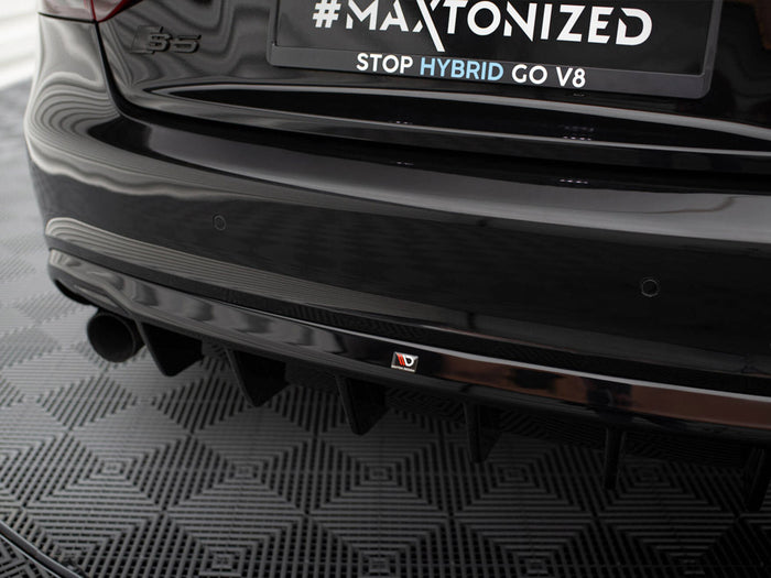 Audi S5 / A5 S-Line Coupe / Cabrio 8T (Version with single exhausts on both sides) Rear Valance - Maxton Design