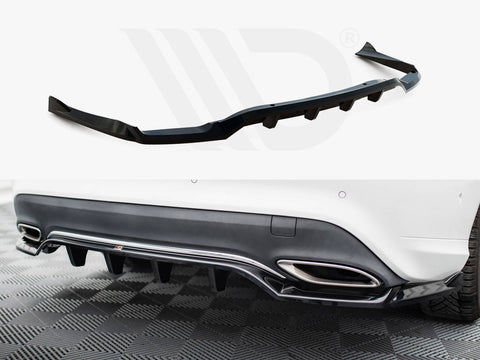 Rear Splitter (Vertical Bars) Mercedes-Benz CLA C117 Facelift - Maxton Design