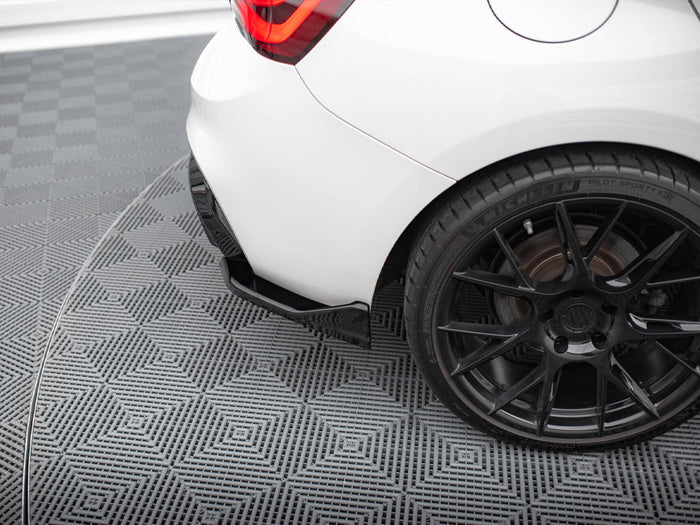 BMW 1 M-Pack / M140i F20 Facelift Rear Side Splitters (For rear valance v.3) - Maxton Design