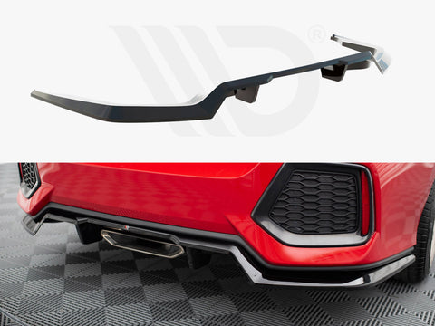 Honda Civic SI Mk10 Central Rear Splitter (Vertical Bars) - Maxton Design