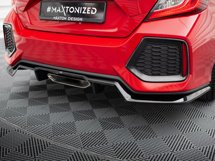Honda Civic SI Mk10 Central Rear Splitter (Vertical Bars) - Maxton Design