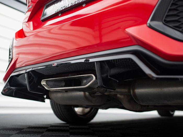 Honda Civic SI Mk10 Central Rear Splitter (Vertical Bars) - Maxton Design