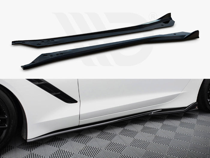 Chevrolet Corvette C7 Side Skirts Diffusers V.2 - Maxton Design