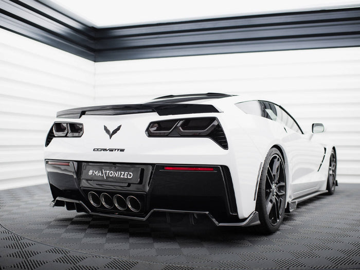 Chevrolet Corvette C7 Rear Splitter (Vertical Bars) - Maxton Design