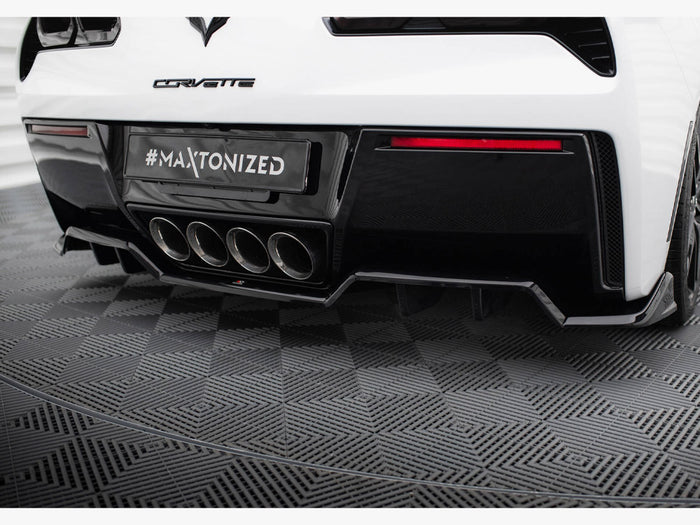 Chevrolet Corvette C7 Rear Splitter (Vertical Bars) - Maxton Design