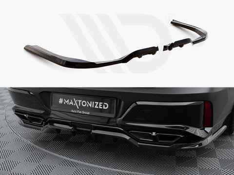 BMW M760e G70 Central Rear Splitter (Vertical Bars) - Maxton Design