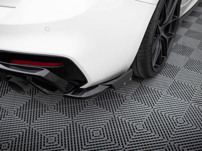 BMW 1 M-Pack / M140i F20 Facelift Rear Side Splitters V.5 + Flaps (For rear valance v.3) - Maxton Design