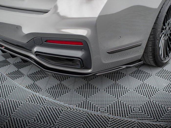 BMW 7 M-Pack G11 / G12 Facelift Rear Splitter (Vertical Bars) V.2 - Maxton Design