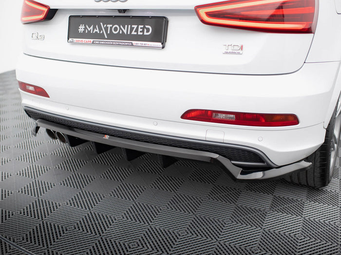 Audi Q3 S-Line 8U Rear Splitter (Vertical Bars) - Maxton Design