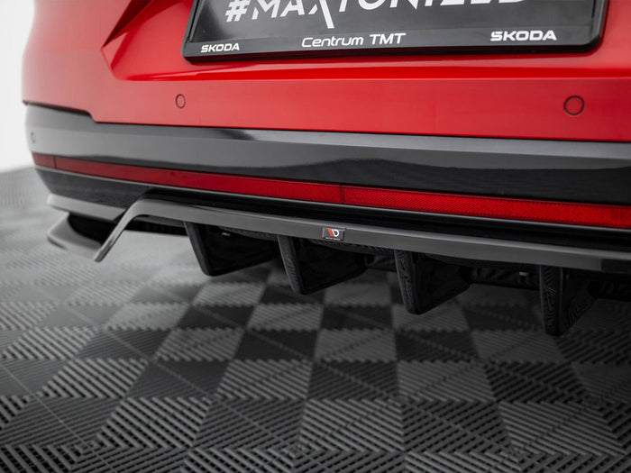 Rear Splitter (Vertical Bars) Skoda Enyaq Coupe iV - Maxton Design