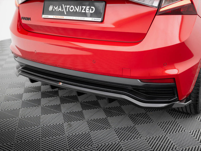 Rear Splitter (Vertical Bars) Skoda Fabia Monte Carlo Mk4 - Maxton Design