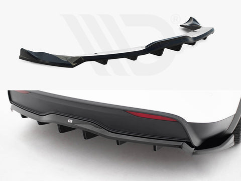 Tesla Model X Mk1 Facelift Rear Splitter (Vertical Bars) V.2 - Maxton Design
