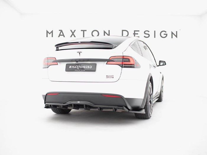 Tesla Model X Mk1 Facelift Rear Splitter (Vertical Bars) V.2 - Maxton Design