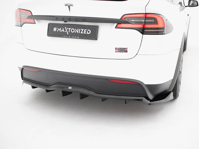 Tesla Model X Mk1 Facelift Rear Splitter (Vertical Bars) V.2 - Maxton Design