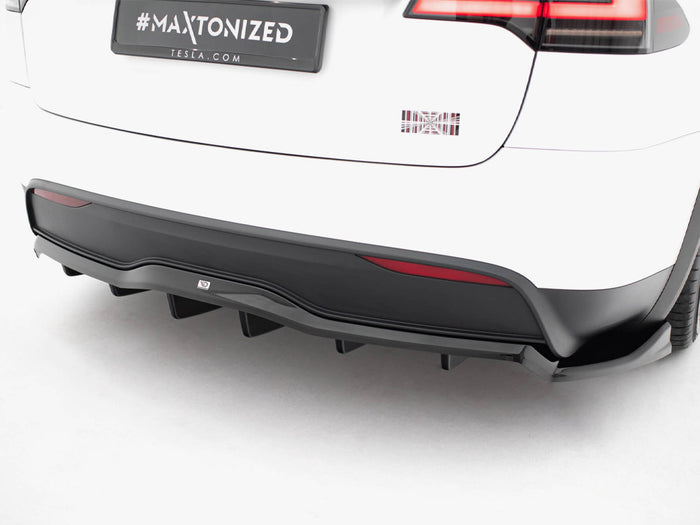 Tesla Model X Mk1 Facelift Rear Splitter (Vertical Bars) V.2 - Maxton Design