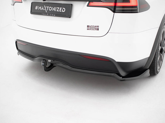 Tesla Model X Mk1 Facelift Rear Splitter (Vertical Bars) V.2 - Maxton Design