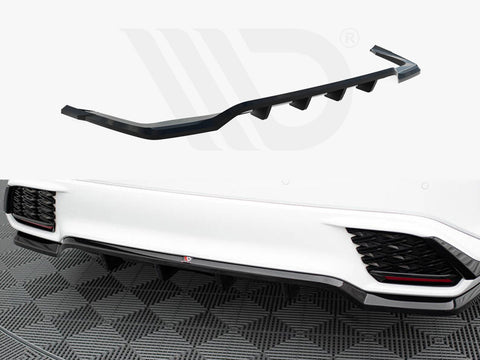 Lexus RX F-Sport Mk5 Central Rear Splitter (Vertical Bars) - Maxton Design
