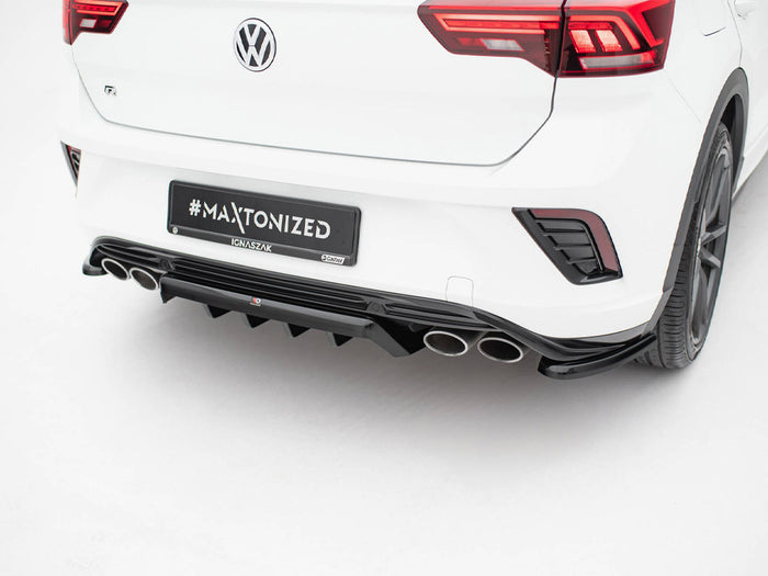 Volkswagen T-Roc R Mk1 Central Rear Splitter (Vertical Bars) - Maxton Design