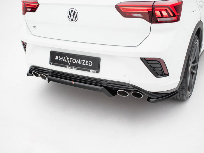 Volkswagen T-Roc R Mk1 Central Rear Splitter (Vertical Bars) - Maxton Design