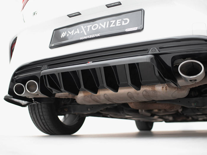 Volkswagen T-Roc R Mk1 Central Rear Splitter (Vertical Bars) - Maxton Design
