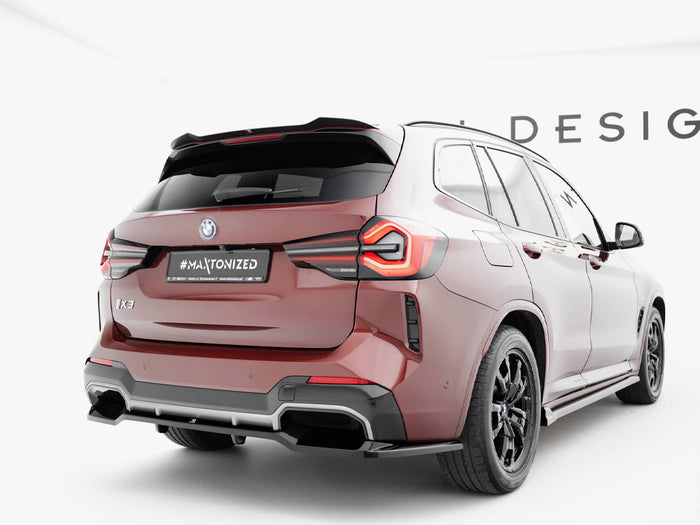 BMW iX3 M-Pack G08 Facelift Rear Splitter (Vertical Bars) - Maxton Design