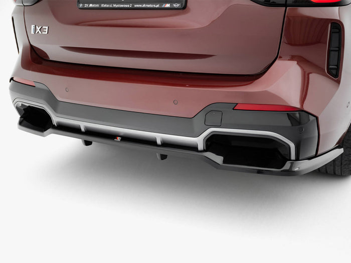 BMW iX3 M-Pack G08 Facelift Rear Splitter (Vertical Bars) - Maxton Design