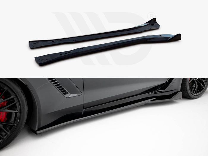 Chevrolet Corvette Z06 C7 Side Skirts Diffusers - Maxton Design