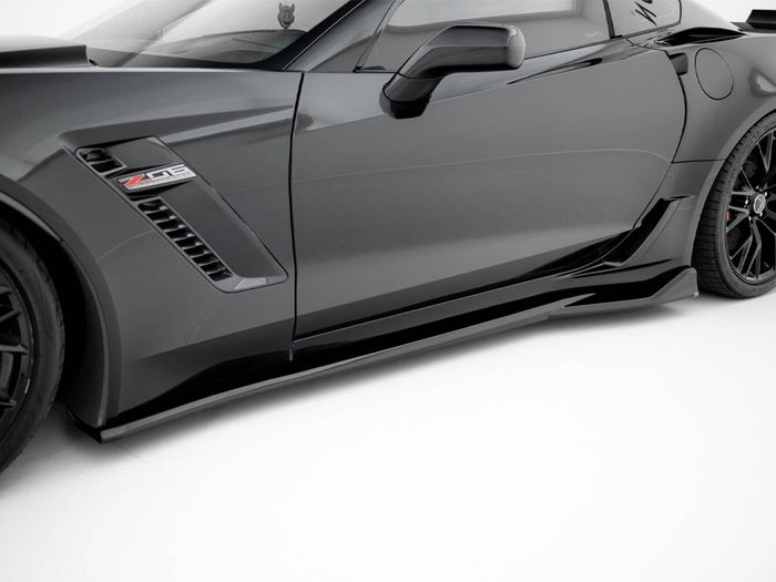 Chevrolet Corvette Z06 C7 Side Skirts Diffusers - Maxton Design