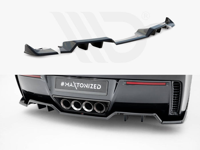Chevrolet Corvette Z06 C7 Rear Splitter (Vertical Bars) + Rear Side Splitters - Maxton Design