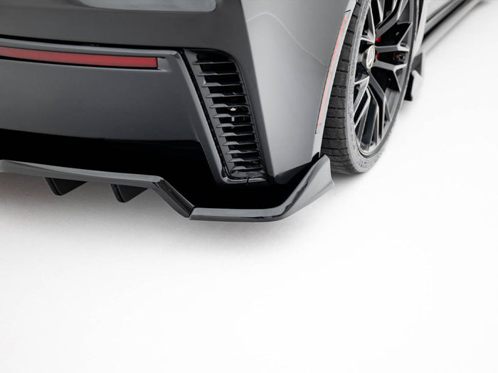 Chevrolet Corvette Z06 C7 Rear Splitter (Vertical Bars) + Rear Side Splitters - Maxton Design