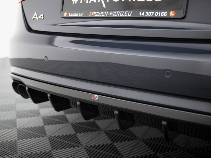 Audi A4 B8 Facelift (Version with dual exhausts on both sides) Rear Valance - Maxton Design