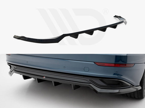 Audi Q8 Mk1 Rear Splitter (Vertical Bars) - Maxton Design