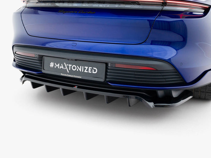 Porsche Taycan Turbo S Mk1 Rear Splitter (Vertical Bars) - Maxton Design