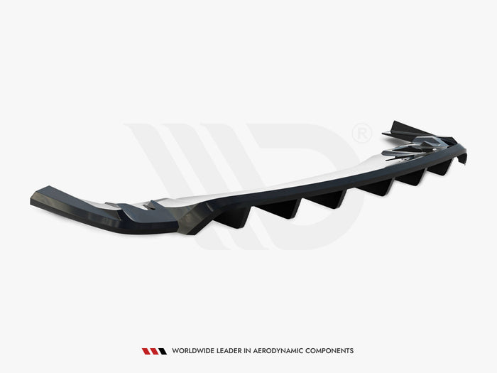 Porsche Taycan Turbo S Mk1 Rear Splitter (Vertical Bars) - Maxton Design