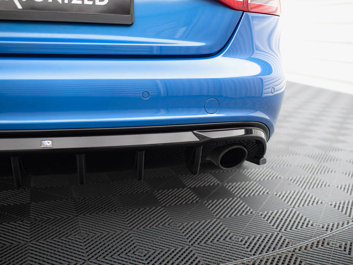 Audi A4 S-Line Sedan B8 (Version with single exhaust tips on both sides) Rear Valance - Maxton Design