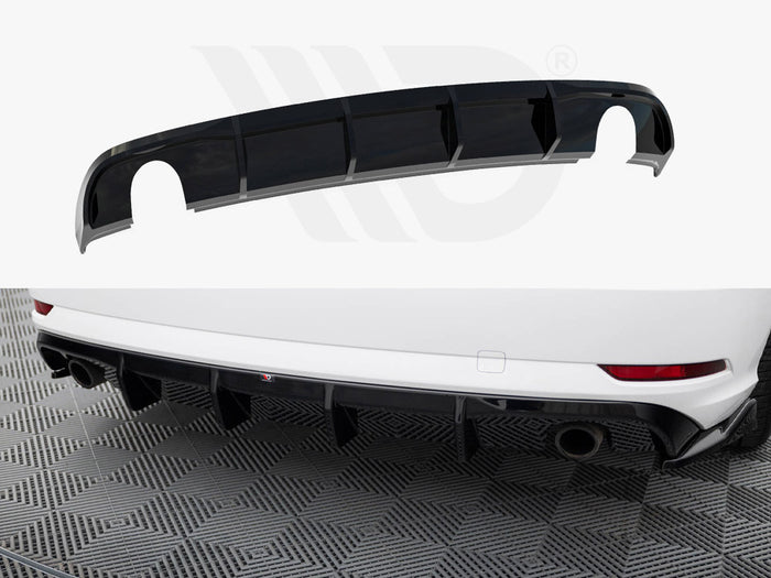 Audi A3 Sedan 8V Facelift (Version with single exhaust tips on both sides) Rear Valance - Maxton Design