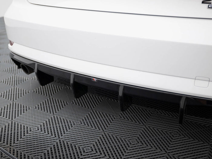 Audi A3 Sedan 8V Facelift (Version with single exhaust tips on both sides) Rear Valance - Maxton Design