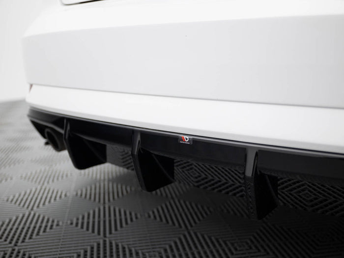 Audi A3 Sedan 8V Facelift (Version with single exhaust tips on both sides) Rear Valance - Maxton Design