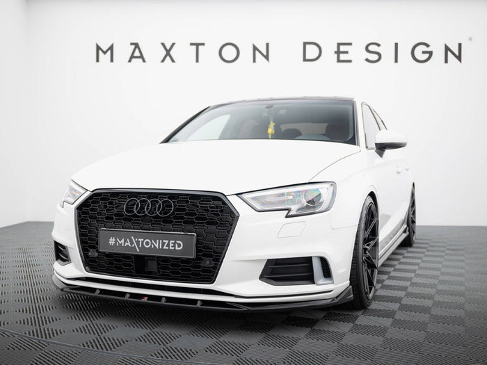 Audi A3 Sedan 8V Facelift Front Splitter - Maxton Design
