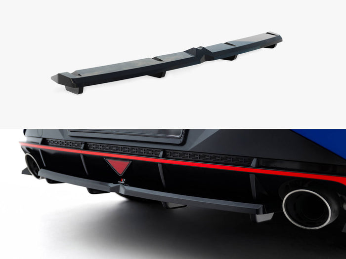 Hyundai Elantra N Mk7 Central Rear Splitter (Vertical Bars) - Maxton Design