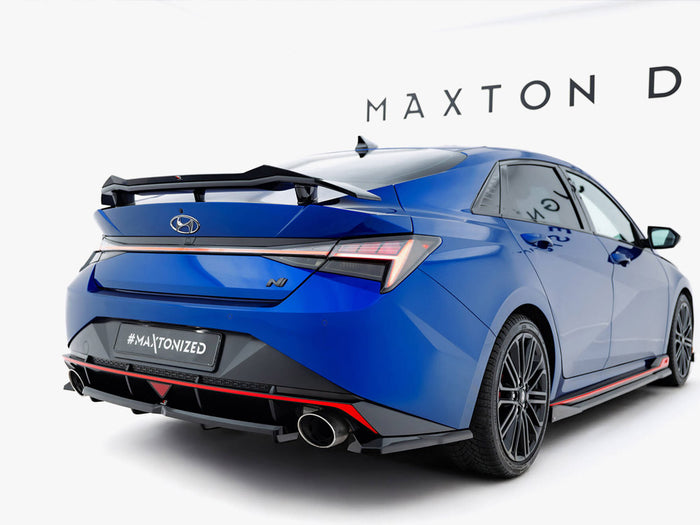 Hyundai Elantra N Mk7 Central Rear Splitter (Vertical Bars) - Maxton Design