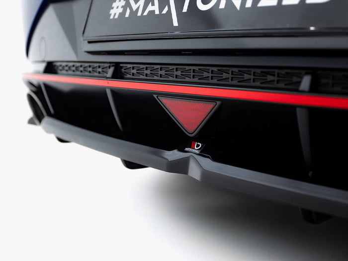 Hyundai Elantra N Mk7 Central Rear Splitter (Vertical Bars) - Maxton Design