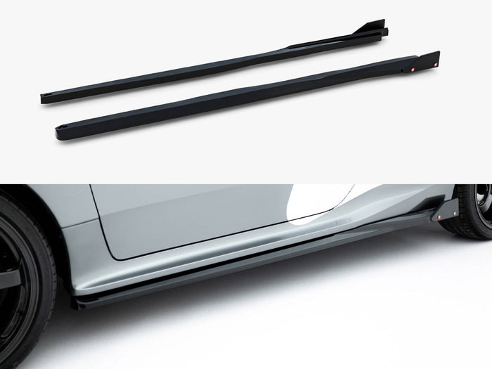 Toyota GR Yaris Mk4 Facelift Side Skirts Diffusers + Flaps - Maxton Design