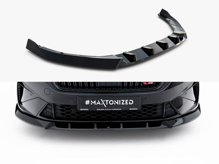 Front Splitter V.2 Skoda Octavia RS Liftback / Estate Mk4 Facelift - Maxton Design