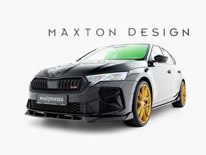 Front Splitter V.2 Skoda Octavia RS Liftback / Estate Mk4 Facelift - Maxton Design