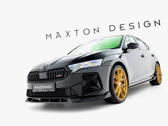 Front Splitter V.2 Skoda Octavia RS Liftback / Estate Mk4 Facelift - Maxton Design