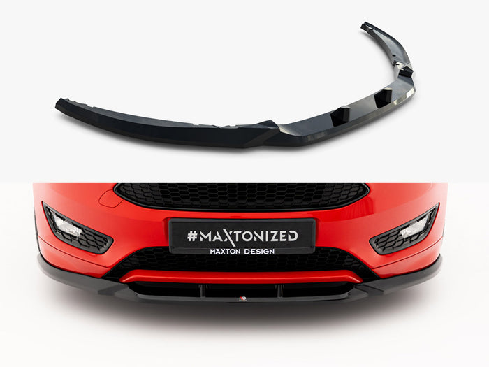 Ford Focus ST-Line Mk3 Facelift Front Splitter V.3 - Maxton Design