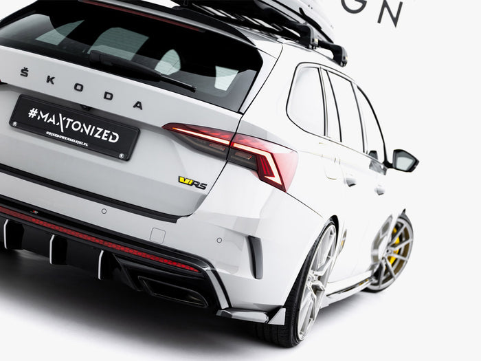 Rear Side Splitters V.8 Skoda Octavia RS Liftback / Estate Mk4 / Mk4 Facelift - Maxton Design